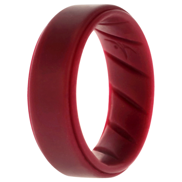 Silicone Wedding BR Step Ring Set - Basic-Bordo by ROQ for Men - 8 mm Ring - Picture 1 of 1
